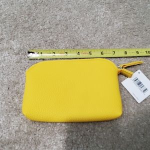NWT yellow Nordstrom belt loop clutch wallet purse
